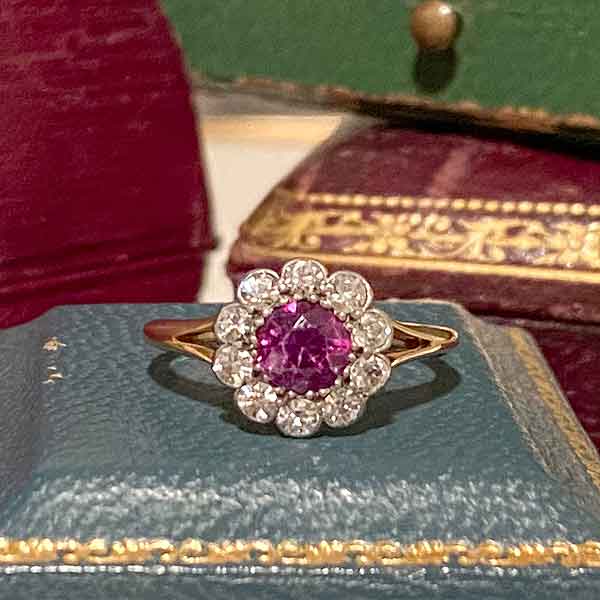 Art Deco Ruby & Diamond Ring sold by Doyle and Doyle an antique and vintage jewelry boutique