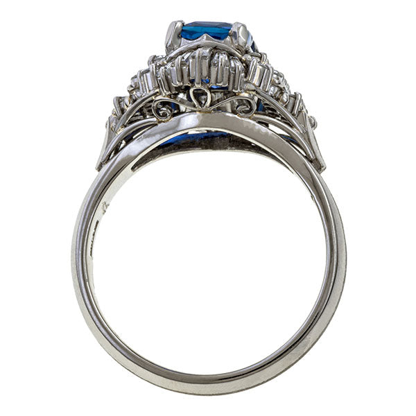 Estate Sapphire & Diamond Ring, 2.05ct sold by Doyle and Doyle an antique and vintage jewelry boutique
