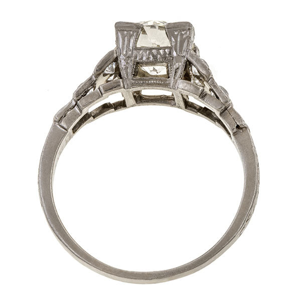 Art Deco Vintage Engagement Ring, Old Euro 1.50 ct. sold by Doyle & Doyle an antique and vintage jewelry boutique.