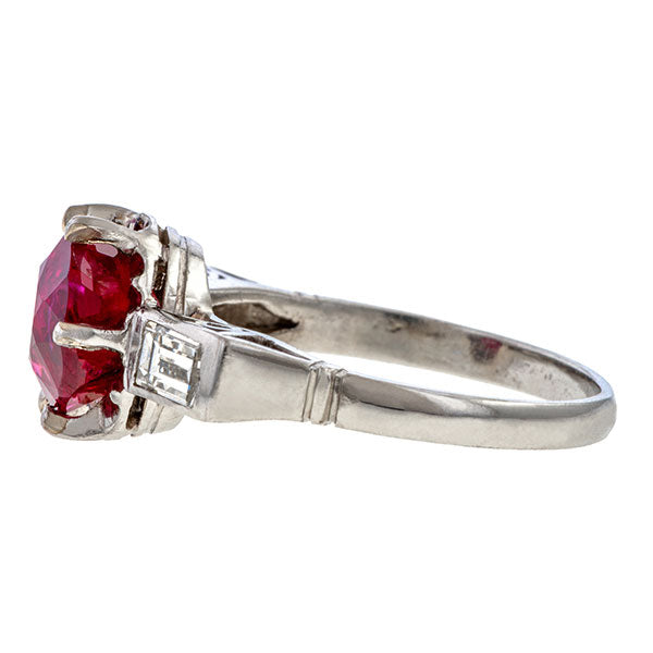 Vintage Ruby & Diamond Ring sold by Doyle and Doyle an antique and vintage jewelry boutique