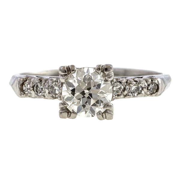 Vintage Engagement Ring, Circular Brilliant 0.96ct  sold by Doyle and Doyle an antique and vintage jewelry boutique