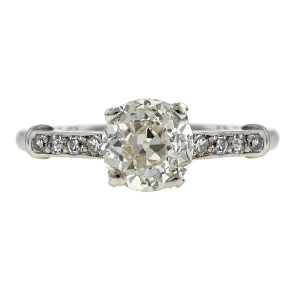 Vintage Engagement Ring, Old European 0.92ct  sold by Doyle and Doyle an antique and vintage jewelry boutique