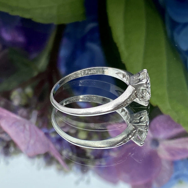 Vintage Engagement Ring, RBC 0.75ct. sold by Doyle & Doyle an antique and vintage jewelry boutique.