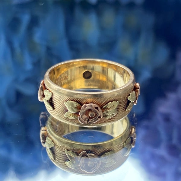 Vintage Rose Band sold by Doyle and Doyle an antique and vintage jewelry boutique.