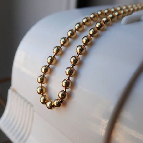 Vintage gold ball chain necklace, from Doyle & Doyle