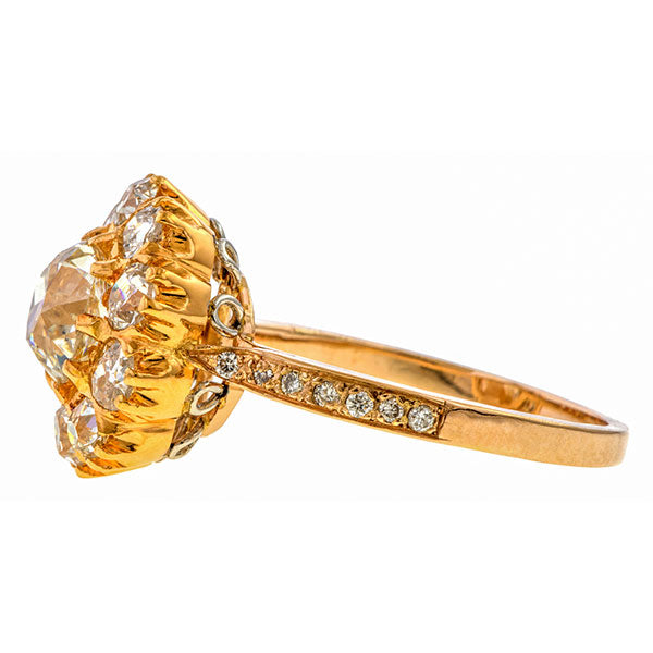 Vintage Diamond Cluster Ring, 1.30ct. sold by Doyle & Doyle an antique and vintage jewelry boutique.