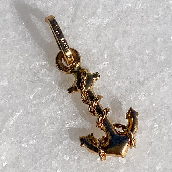 Vintage Anchor Charm Pendant sold by Doyle and Doyle an antique and vintage jewelry boutique