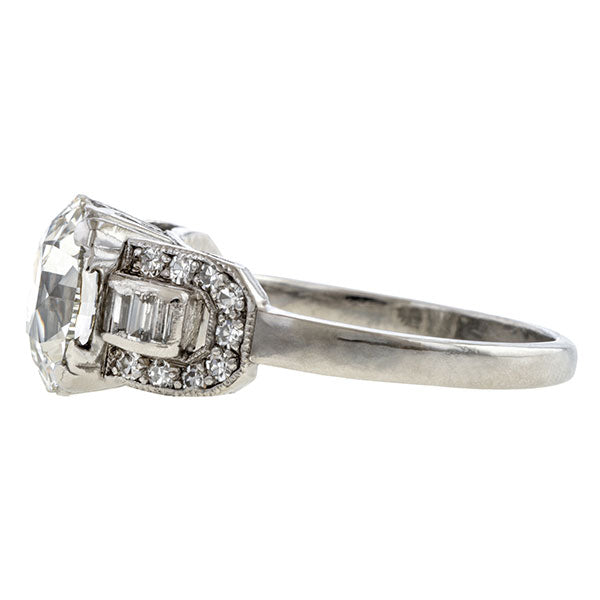 Vintage Engagement Ring, Old Euro 2.23ct. sold by Doyle & Doyle an antique and vintage jewelry boutique.