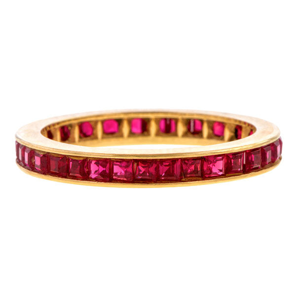 Vintage Ruby Eternity Band sold by Doyle and Doyle an antique and vintage jewelry boutique