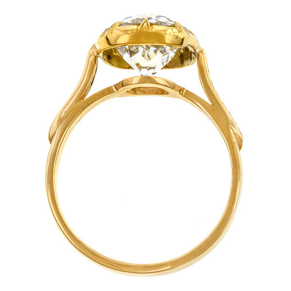 Vintage Diamond Engagement Ring, Old Euro 2.91ct. sold by Doyle & Doyle an antique and vintage jewelry boutique.