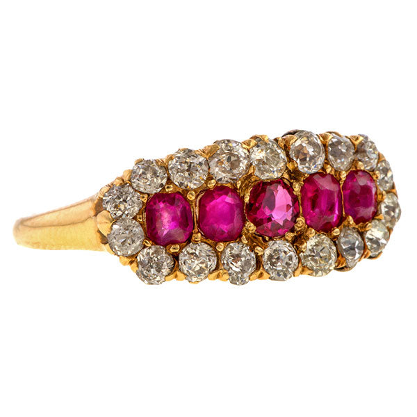 Antique Ruby & Diamond Ring sold by Doyle and Doyle an antique and vintage jewelry boutique