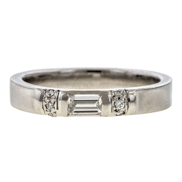 Vintage Diamond Wedding Band sold by Doyle and Doyle an antique and vintage jewelry boutique