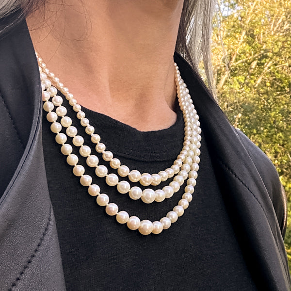 Antique Pearl Necklace sold by Doyle and Doyle an antique and vintage jewelry boutique