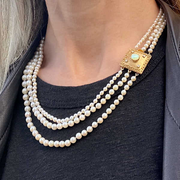 Antique Pearl Necklace sold by Doyle and Doyle an antique and vintage jewelry boutique