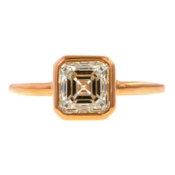 Vintage Asscher Cut Engagement Ring, 1.50ct. sold by Doyle & Doyle an antique and vintage jewelry boutique.