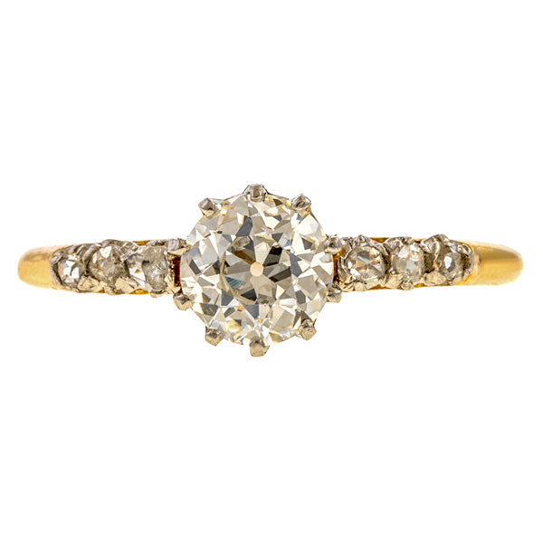 Antique Diamond Engagement Ring, Old European 0.84ct sold by Doyle and Doyle an antique and vintage jewelry boutique