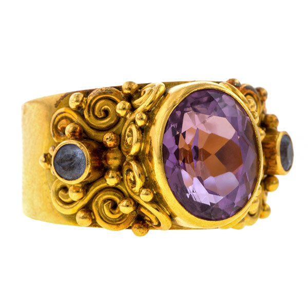 Antique Amethyst Ring sold by Doyle and Doyle an antique and vintage jewelry boutique