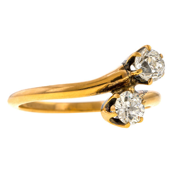 Antique Toi et Moi Diamond Ring sold by Doyle and Doyle an antique and vintage jewelry boutique