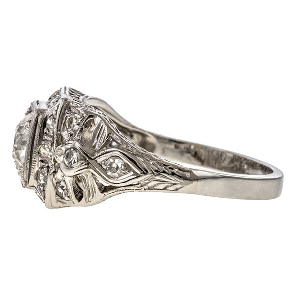 Art Deco Diamond Ring, Old Euro 0.85ct sold by Doyle and Doyle an antique and vintage jewelry boutique