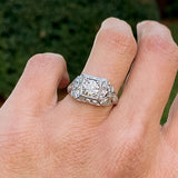 Art Deco Diamond Ring, Old Euro 0.85ct sold by Doyle and Doyle an antique and vintage jewelry boutique