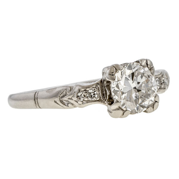 Art Deco Diamond Engagement Ring, 0.67ct sold by Doyle and Doyle an antique and vintage jewelry boutique
