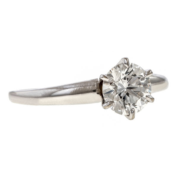 Vintage Solitaire Engagement Ring, RBC 0.72ct sold by Doyle and Doyle an antique and vintage jewelry boutique