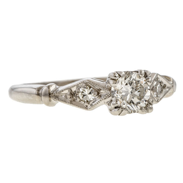 Vintage Engagement Ring, RBC 0.35ct sold by Doyle and Doyle an antique and vintage jewelry boutique