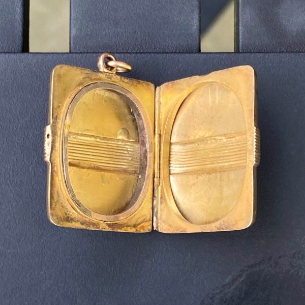 Victorian Aesthetic Revival Engraved Locket sold by Doyle and Doyle an antique and vintage jewelry boutique
