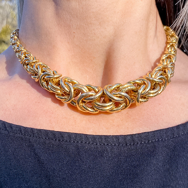 Vintage Link Chain Necklace sold by Doyle and Doyle an antique and vintage jewelry boutique