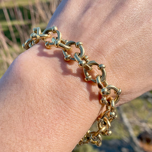 Vintage Fancy Link Bracelet sold by Doyle and Doyle an antique and vintage jewelry boutique