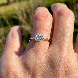 Vintage Tiffany & Co Solitaire Engagement Ring, RBC 1.00ct sold by Doyle and Doyle an antique and vintage jewelry boutique