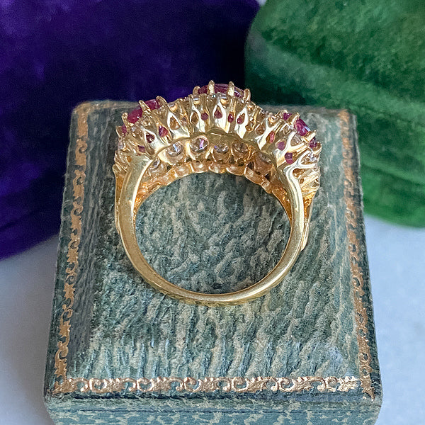 Vintage Tourmaline & Diamond Ring sold by Doyle and Doyle an antique and vintage jewelry boutique