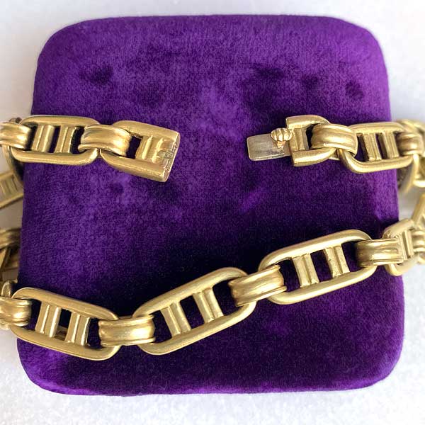 Sculptural Link Chain Necklace sold by Doyle and Doyle an antique and vintage jewelry boutique