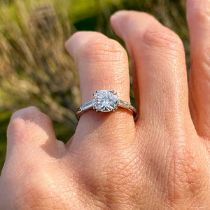 Vintage Engagement Ring, Circular Brilliant 1.26ct sold by Doyle and Doyle an antique and vintage jewelry boutique