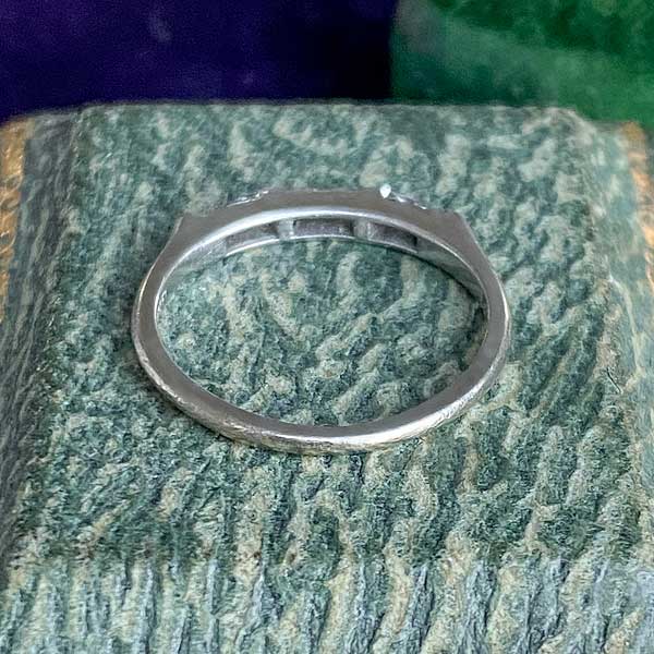 Vintage Baguette Diamond Wedding Band sold by Doyle and Doyle an antique and vintage jewelry boutique
