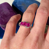 Vintage Ruby & Diamond Ring sold by Doyle and Doyle an antique and vintage jewelry boutique