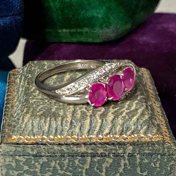 Vintage Ruby & Diamond Ring sold by Doyle and Doyle an antique and vintage jewelry boutique