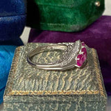 Vintage Ruby & Diamond Ring sold by Doyle and Doyle an antique and vintage jewelry boutique