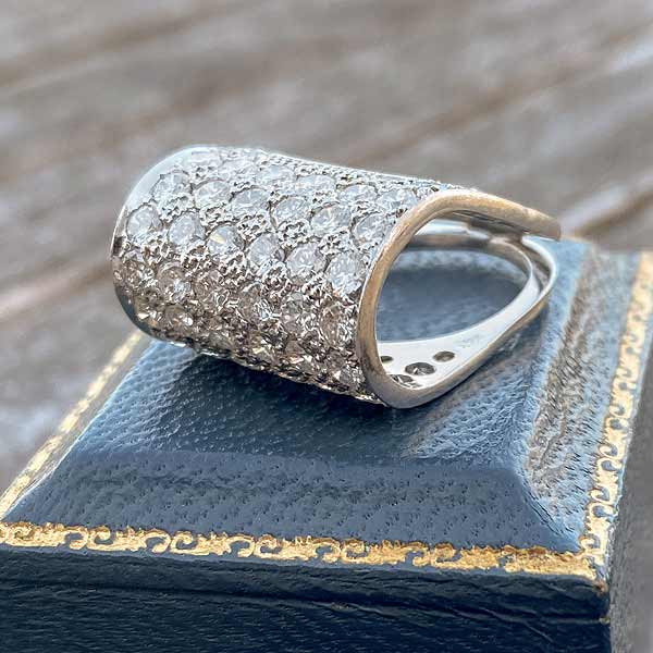 Retro Pave Diamond Ring sold by Doyle and Doyle an antique and vintage jewelry boutique