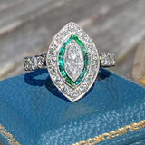 Art Deco Marquise Diamond Ring, sold by Doyle & Doyle antique and vintage jewelry boutique