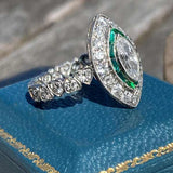 Art Deco Marquise Diamond Ring, sold by Doyle & Doyle antique and vintage jewelry boutique
