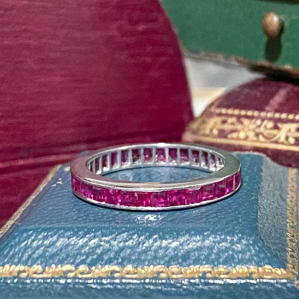 Vintage Ruby Eternity Band sold by Doyle and Doyle an antique and vintage jewelry boutique