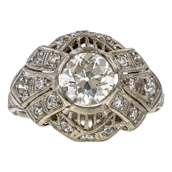 Art Deco Engagement Ring, Circular Brilliant 1.03ct. sold by Doyle and Doyle an antique and vintage jewelry boutique