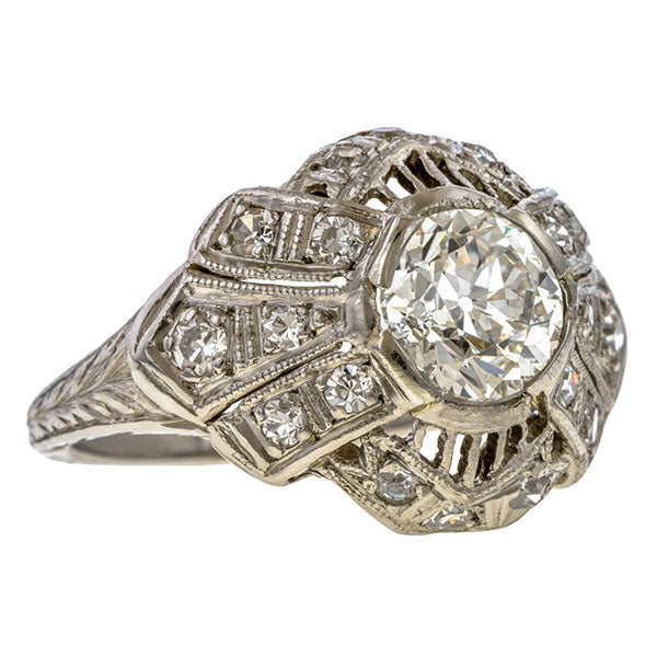 Art Deco Engagement Ring, Circular Brilliant 1.03ct. sold by Doyle and Doyle an antique and vintage jewelry boutique