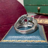 Retro Ruby & Diamond Ring sold by Doyle and Doyle an antique and vintage jewelry boutique