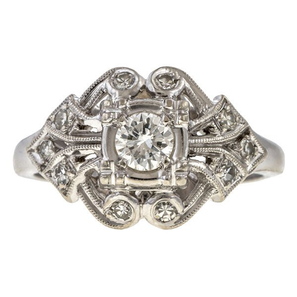 Vintage Diamond Ring, RBC 0.20ct. sold by Doyle and Doyle an antique and vintage jewelry boutique