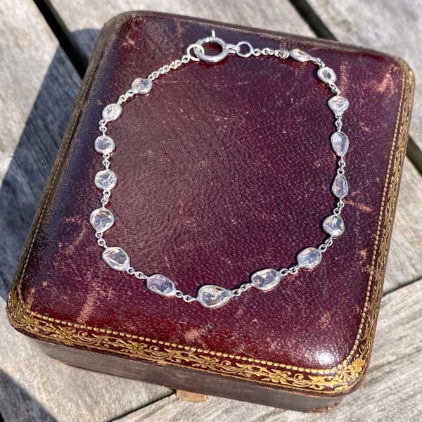 Rose Cut Diamond Bracelet sold by Doyle and Doyle an antique and vintage jewelry boutique