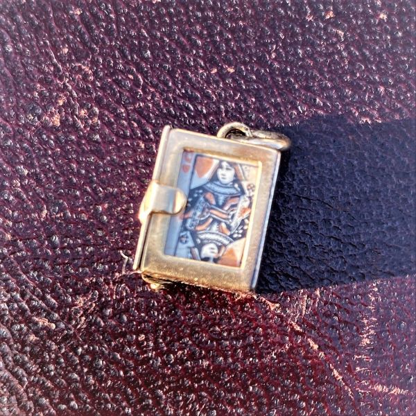 Vintage Playing Card Charm sold by Doyle and Doyle an antique and vintage jewelry boutique