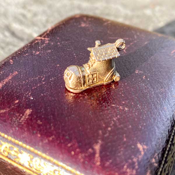 Vintage Old Woman in a Shoe Charm sold by Doyle and Doyle an antique and vintage jewelry boutique