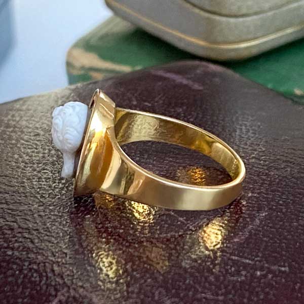 Georgian Hardstone Cameo Ring sold by Doyle and Doyle an antique and vintage jewelry boutique